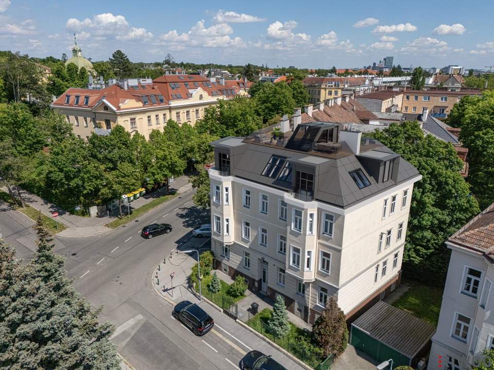 **Beverly Hietzing** 4-Zimmer Luxuswohnung mit 3m Raumhöhe und XXL-Dachterrasse mit Blick über Hietzing