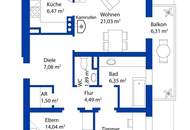 Ruhige 3-Zimmer-Wohnung mit Balkon & Kaminofen