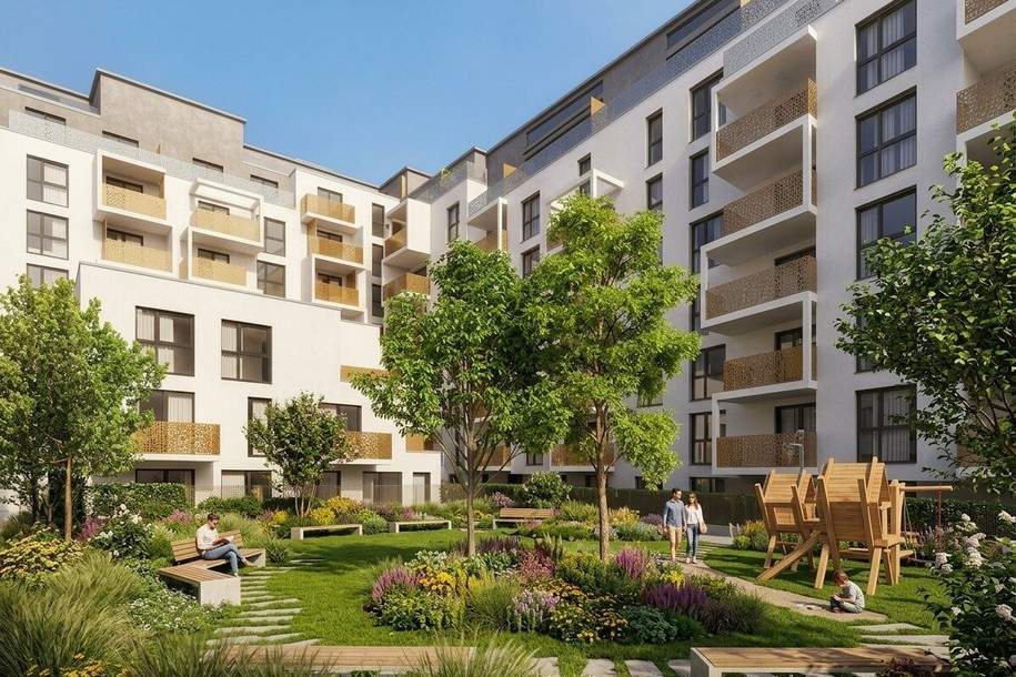 Ab Oktober: möblierte und klimatisierte 2-Zimmer-Wohnung mit Terrasse!, Wohnung-miete, 1.100,00,€, 1220 Wien 22., Donaustadt
