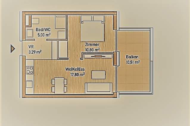 Exklusive Anlegerwohnung (36m²) mit Balkon in Graz, Eggenberg! Provisionsfrei!, Wohnung-kauf, 191.792,€, 8020 Graz(Stadt)