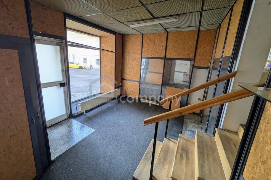 Geschäfts-/Praxis-/Büro-/Lagerfläche 104m², 4 Räume, nahe Meidlinger Markt in 1120 Wien!, Gewerbeobjekt-miete, 1.602,79,€, 1120 Wien 12., Meidling
