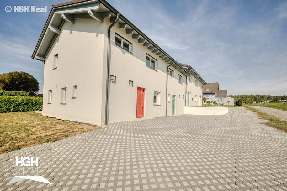 8230 Schölbing bei Hartberg: Belagsfertiges Eckreihenhaus mit 5 Zimmer, 17 m² Terrasse sowie Garten in sonniger Grünlage, Haus-kauf, 218.000,€, 8230 Hartberg-Fürstenfeld