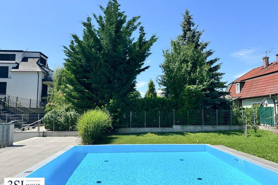 Ruhige 2-Zimmer-Gartenwohnung - mit Gemeinschaftspool - fußläufig zur alten Donau, Wohnung-miete, 1.199,00,€, 1220 Wien 22., Donaustadt