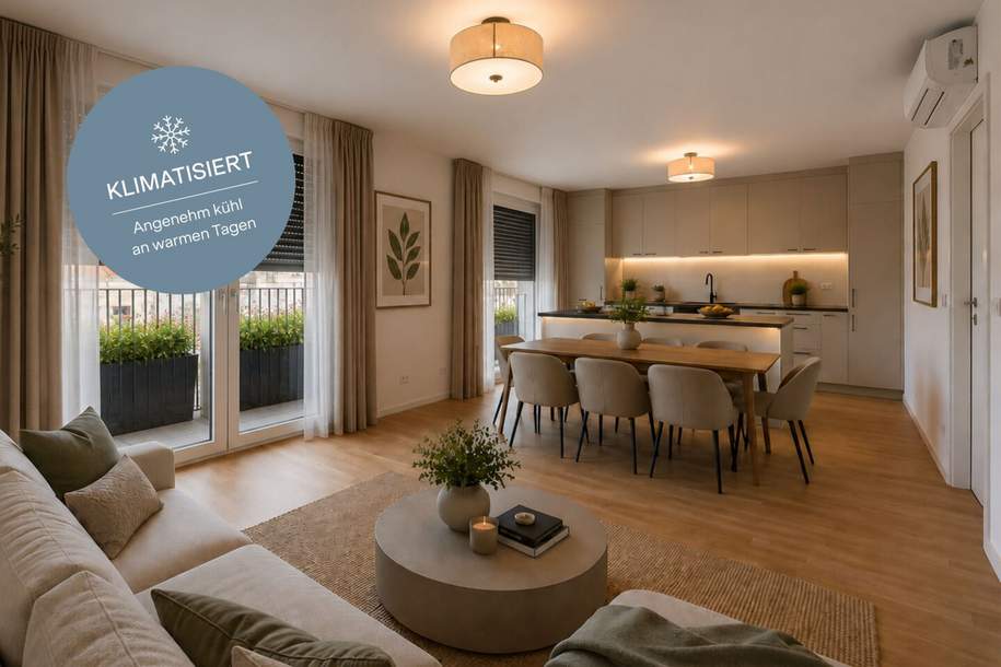 Moderne Neubauwohnung inkl. Klimaanlage | perfekt geschnittene 3-Zimmer Traumwohnung als Kapitalanlage >> ideale Lage mit TOP Anbindung, Wohnung-kauf, 498.400,€, 1210 Wien 21., Floridsdorf