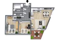 "Lichtdurchströmte Dachgeschosswohnung – inkl. Garagenstellplatz!"