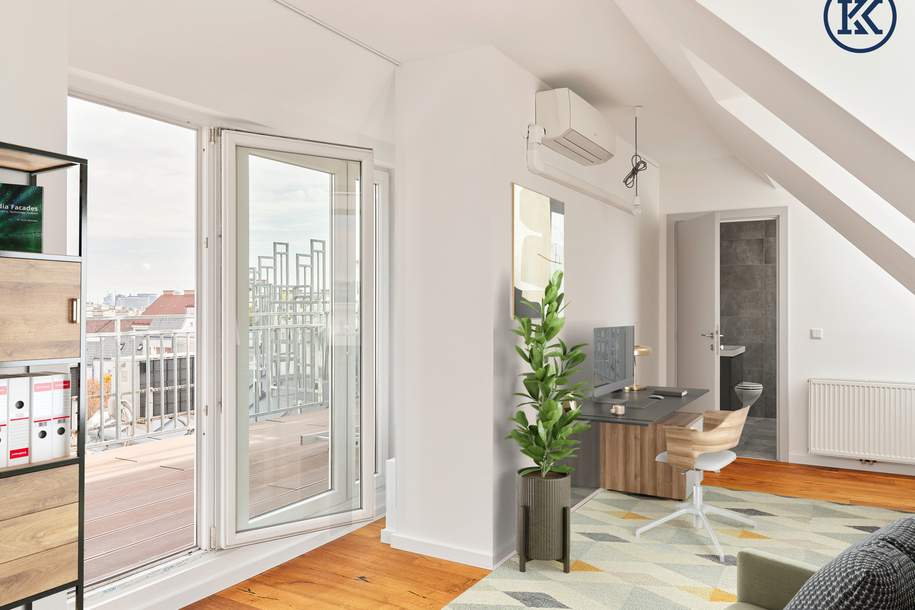 Wohnen über den Dächern Wiens - Exklusive Dachgeschosswohnung mit Galerie &amp; Terrassen, Wohnung-kauf, 1.190.000,€, 1090 Wien 9., Alsergrund