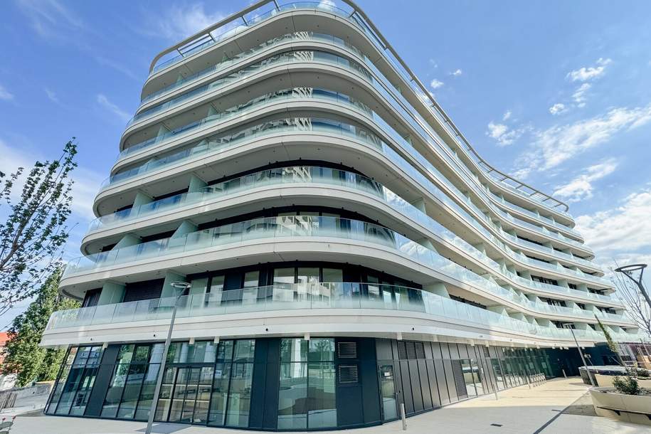 Neubau Nähe "UNO City" - Familienwohnung mit lichtdurchfluteten Panoramafenster, Wohnung-miete, 3.406,87,€, 1220 Wien 22., Donaustadt