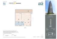 Skyline &amp; Wasser: 41. Etage ERSTBEZUG – Stilvolle 2 Zimmer mit Loggia - DC2 Tower