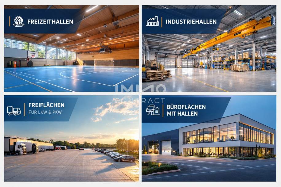 OFF MARKETS I Freizeithallen I Seminar- und Büroflächen I Lagerhallen I Industrie I Gewerbeflächen in optimale Lagen, Gewerbeobjekt-miete, 2000 Korneuburg