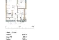 2-Zimmer Neubauwohnung mit Loggia im VKB Park Mercurius - 51,96 m² WFL + 14,85 m² Balkon-ab Mai 2026