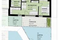 Top 2-Zi Gartenwohnung EG, Erstbezug, U-Bahn, Tiefgarage, 42,7m² in 1220 Wien!