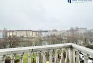 Klassische Wiener Altbauwohnung mit 4 Zimmern und Balkon mit Blick auf den Donaukanal