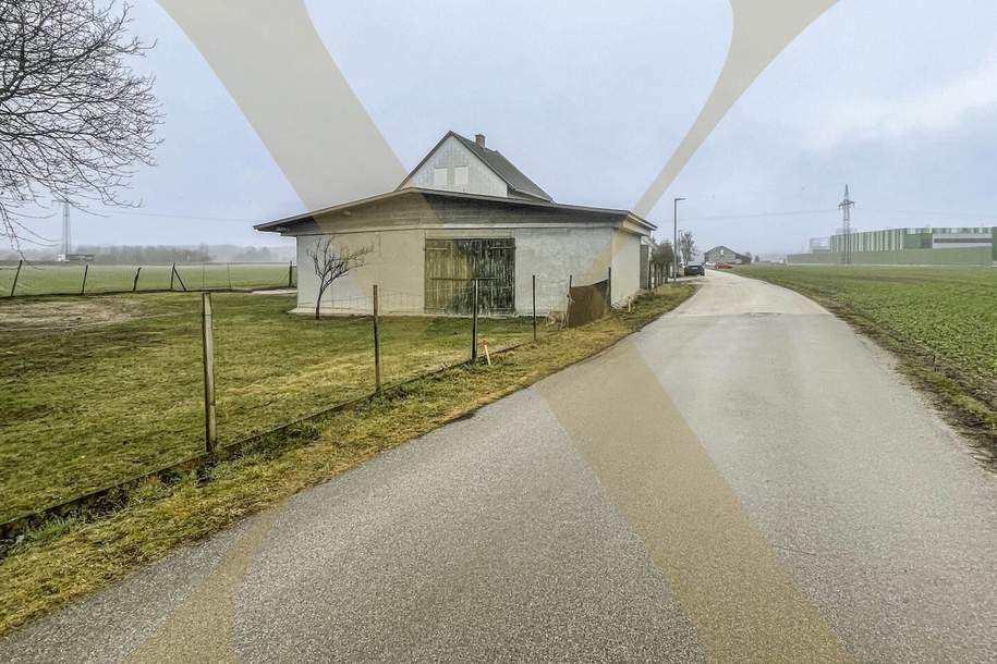 Grundstück samt Geräteschuppen und Garage im Ennshafen zu vermieten!, Grund und Boden-miete, 2.200,32,€, 4470 Linz-Land