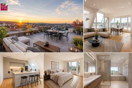 EXKLUSIVES PENTHOUSE MIT DACHTERRASSE &amp; PANORAMABLICK + ERSTBEZUG IN HERNALS Wohnen über den Dächern Wiens, Wohnung-kauf, 1.250.000,€, 1170 Wien 17., Hernals