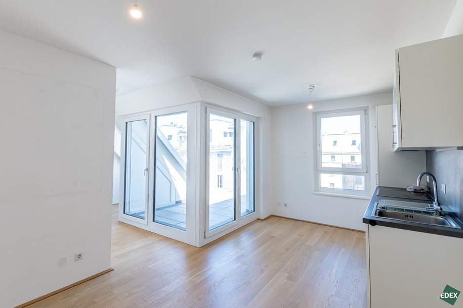Moderne 2-Zimmer-Wohnung mit großer Terrasse, Wohnung-miete, 1.099,00,€, 1100 Wien 10., Favoriten