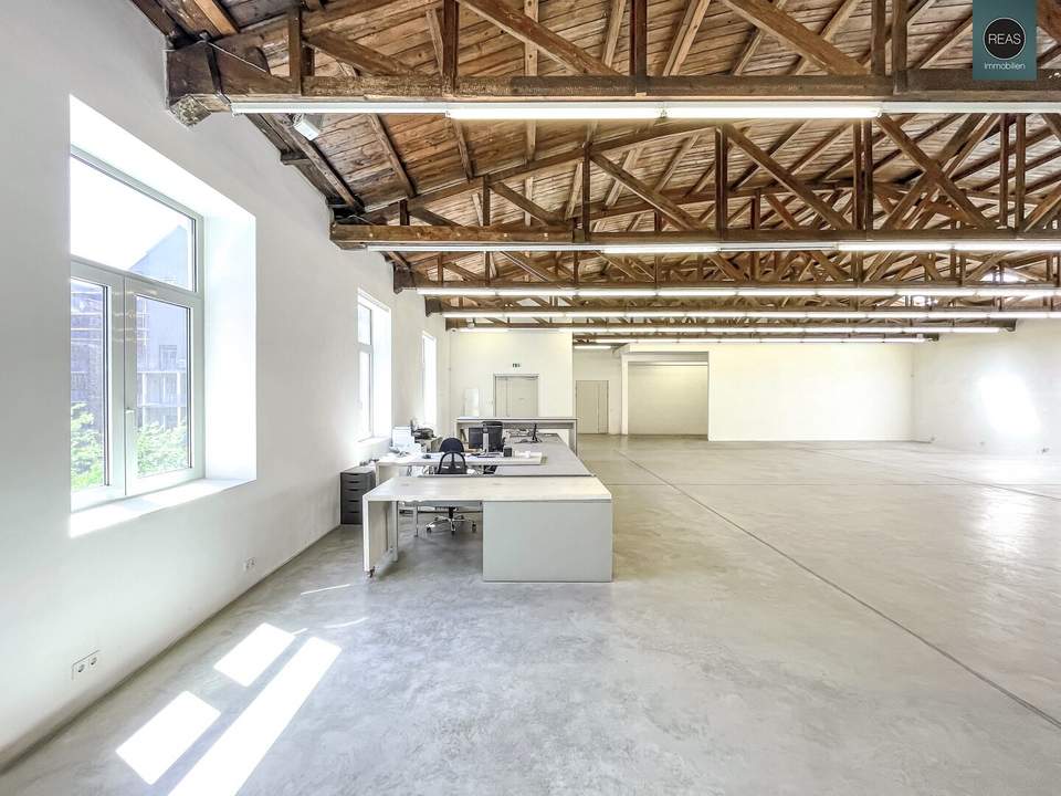 Loft in der Brotfabrik Wien mit atemberaubender Raumhöhe, herrlicher Terrasse und Stellplatz!