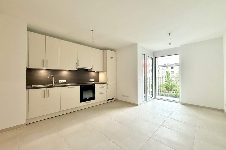 BEZUGSFERTIG: Neubau-Erstbezug mit Freifläche und Küche!, Wohnung-miete, 955,01,€, 1100 Wien 10., Favoriten