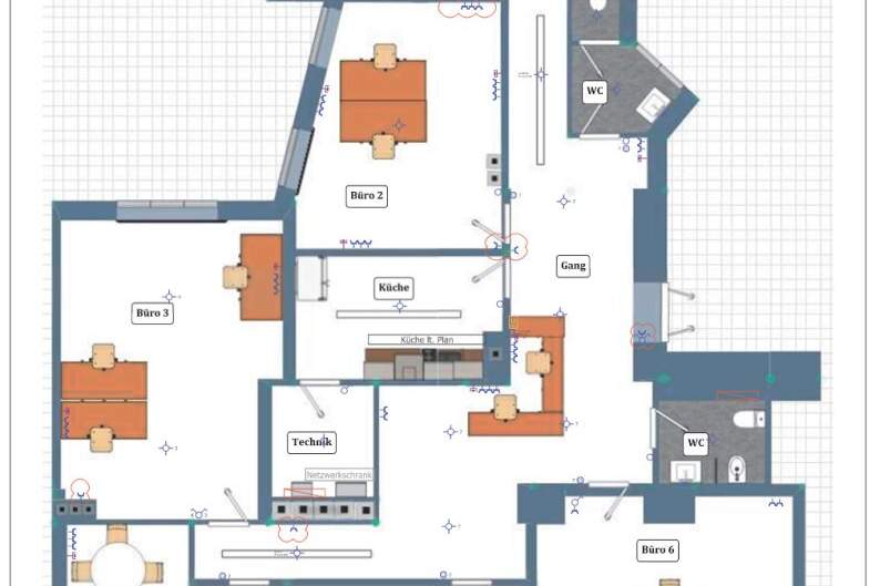 1. BEZIRK: Büro mit 6 Räumen im 1. Obergeschoss, Gewerbeobjekt-miete, 4.998,59,€, 1010 Wien 1., Innere Stadt