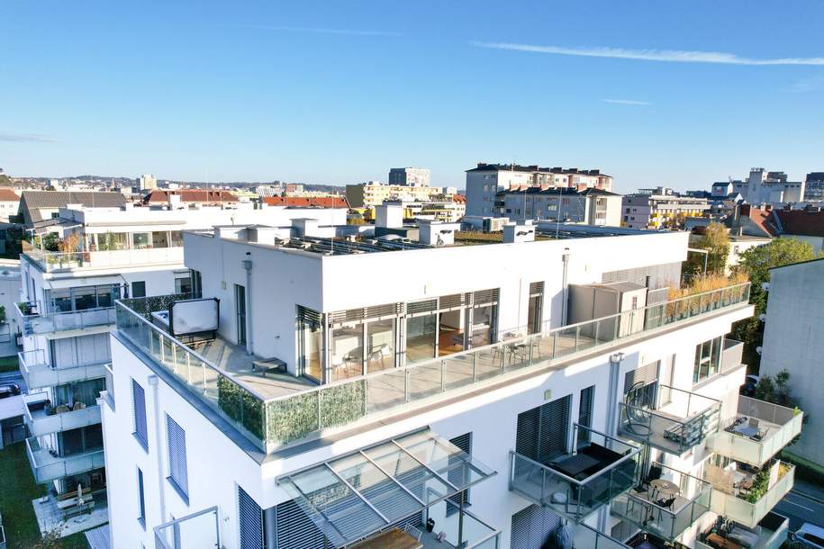 Exklusives Penthouse in Eggenberg mit Panorama-Terrasse und eigenem Jacuzzi – ein Wohnerlebnis der Extraklasse!, Wohnung-miete, 1.590,00,€, 8020 Graz(Stadt)