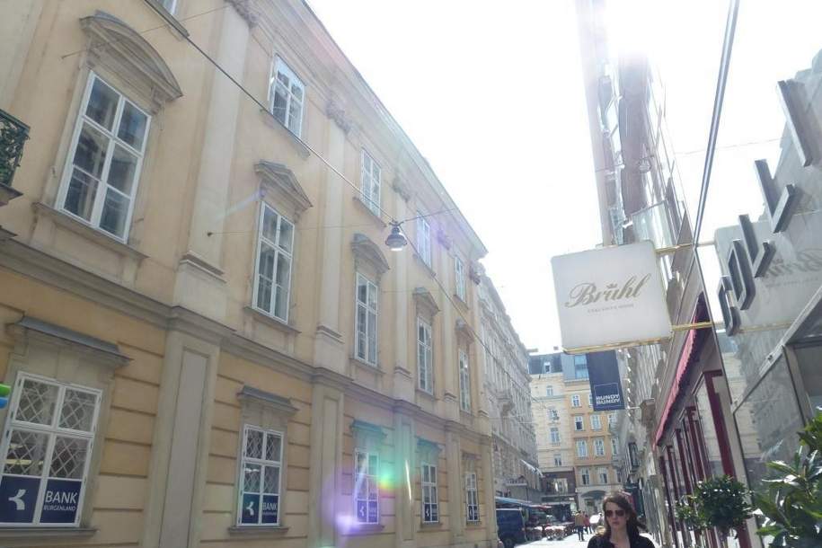 NAGLERGASSE: Geschäftslokal mit fantastischer Fußgängerfrequenz, Gewerbeobjekt-miete, 4.045,96,€, 1010 Wien 1., Innere Stadt