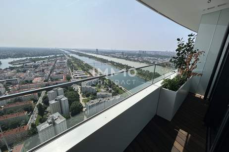 Atemberaubender Weitblick auf die Donau! 44.Stock! Erstbezug!, Wohnung-miete, 1.353,99,€, 1220 Wien 22., Donaustadt