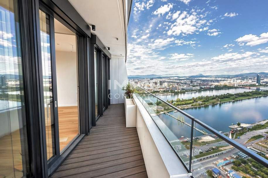 DANUBEFLATS: 40. Stock - Jeden Tag Sonnenuntergang - Edle 2-Zimmer-Wohnung, Wohnung-kauf, 678.000,€, 1220 Wien 22., Donaustadt