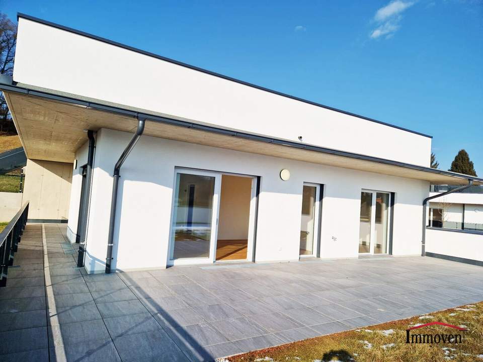 Erstbezug und Ruhelage in Mariatrost: moderne 3-Zimmerwohnung mit Terrasse, mit Garten und 2 Tiefgaragenplätze