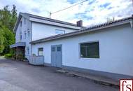 GROSSES WOHN- / GESCHÄFTSHAUS mit angebauter Halle