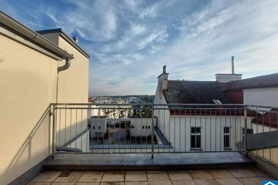 Gemütliche 1,5- Zimmer Dachgeschosswohnung mit Terrasse am Matznerpark, Wohnung-miete, 818,04,€, 1140 Wien 14., Penzing