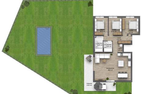 THE GREEN 15 ++ VIER ZIMMER GARTENOASE, Wohnung-kauf, 999.000,€, 1140 Wien 14., Penzing