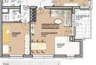 Modernes Wohnen mit hochwertiger Ausstattung im MARKHOF! Küchenhalbinsel und große Loggia! GEMEINSCHAFTLICHE DACHTERRASSE!