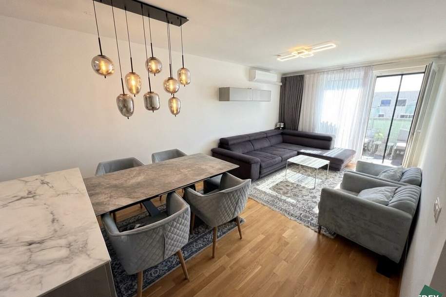 Hochwertig ausgestattete Eigentumswohnung mit Balkon, Klimaanlage &amp; Dachpool, Wohnung-kauf, 425.000,€, 1210 Wien 21., Floridsdorf