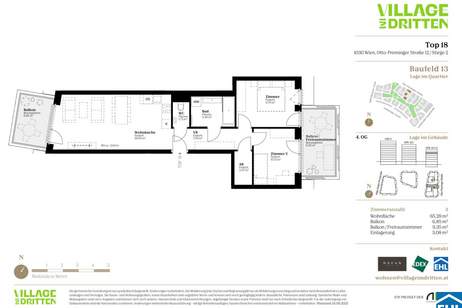 URBAN DAHEIM - VILLAGE IM DRITTEN, Wohnung-kauf, 562.000,€, 1030 Wien 3., Landstraße