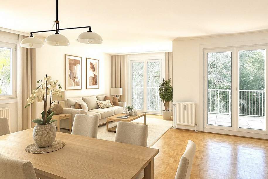 Exklusive 4-Zimmer-Wohnung mit großzügiger Freifläche ins Grüne in Bestlage Neustift am Walde, Wohnung-kauf, 799.000,€, 1190 Wien 19., Döbling