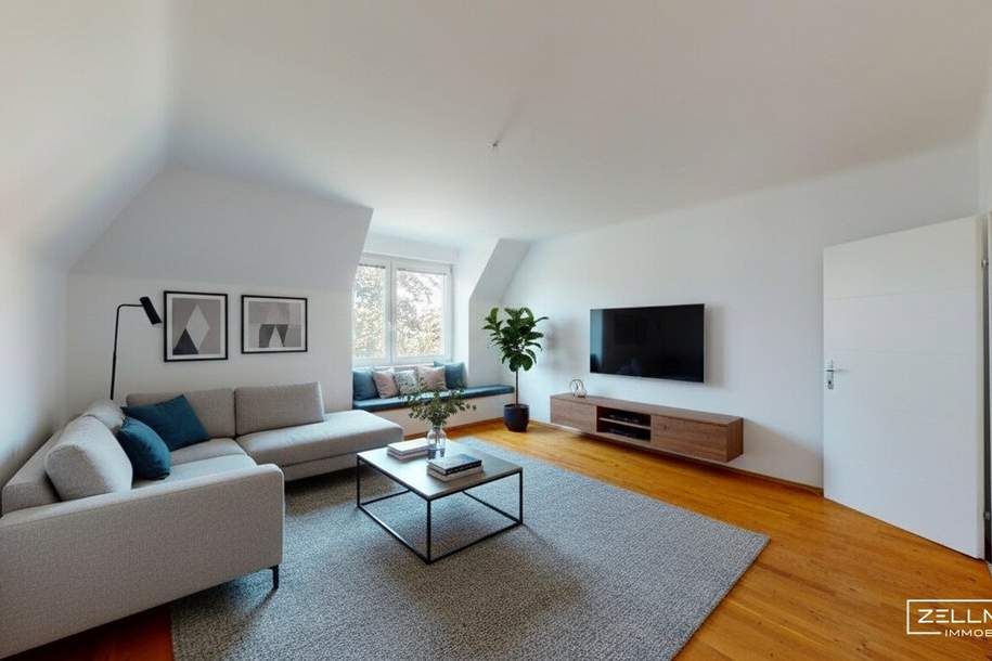 DÖBLING | Helle Dachgeschosswohnung | 3 1/2 Zimmer | ZELLMANN IMMOBILIEN, Wohnung-miete, 1.489,00,€, 1190 Wien 19., Döbling