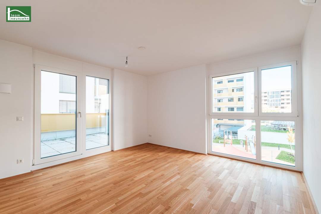 Küche und Tiefgaragenplatz bereits inkludiert! Herrliche Neubau-Erstbezugswohnung zwischen An der Schanze und dem Kirschblütenpark