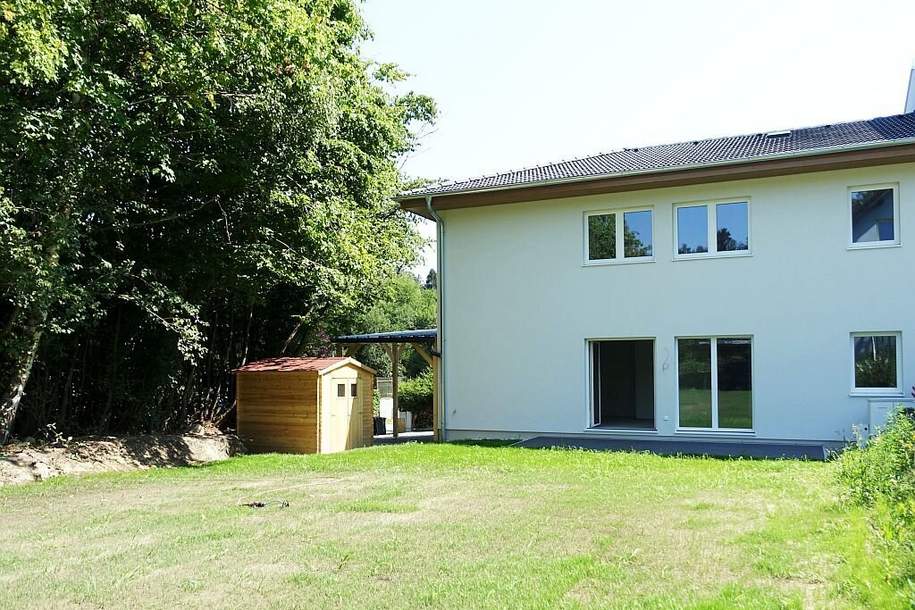 Doppelhaushälfte mit 5 Zimmern und großem Garten - Luftwärmepumpe - 2 Stellplätze und Einbauküche inklusive, Haus-kauf, 659.000,€, 3021 Sankt Pölten(Land)