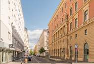 GONZAGAGASSE, BÖRSE-NÄHE, klimatisiertes 122 m2 Dachgeschoss mit 8 m2 Terrasse, 3 Zimmer, Komplettküche, 2 Bäder, Parketten