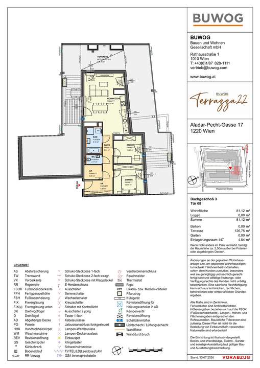 Terrazza22 - Ein Zuhause zum Aufblühen in der Aladar-Pecht-Gasse 15+17, 1220 Wien