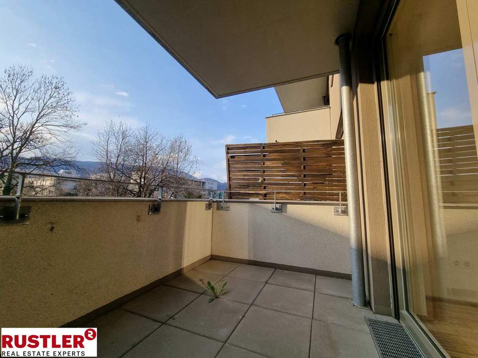 Direkt bei der FH Joanneum I Moderne 2-Zimmer-Wohnung mit Balkon & Fußbodenheizung