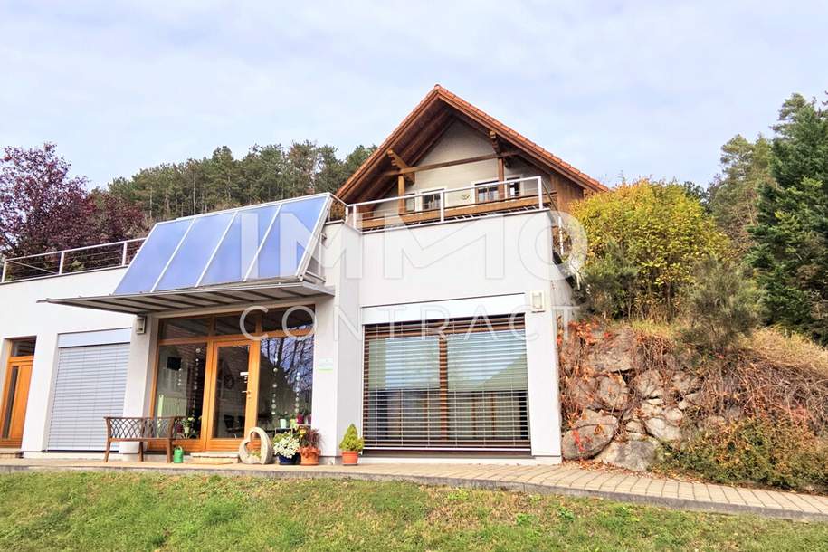 Behagliches Zuhause mit Weit- und Ausblick – Wohnen und Arbeiten in natürlichem Ambiente, Haus-kauf, 585.000,€, 2763 Wiener Neustadt(Land)