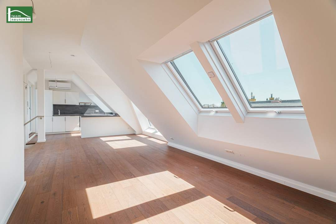 Erstbezugs-Maisonette mit großer Terrasse und tollem Weitblick in Ruhelage nahe U6 Thaliastraße und Brunnenmarkt!