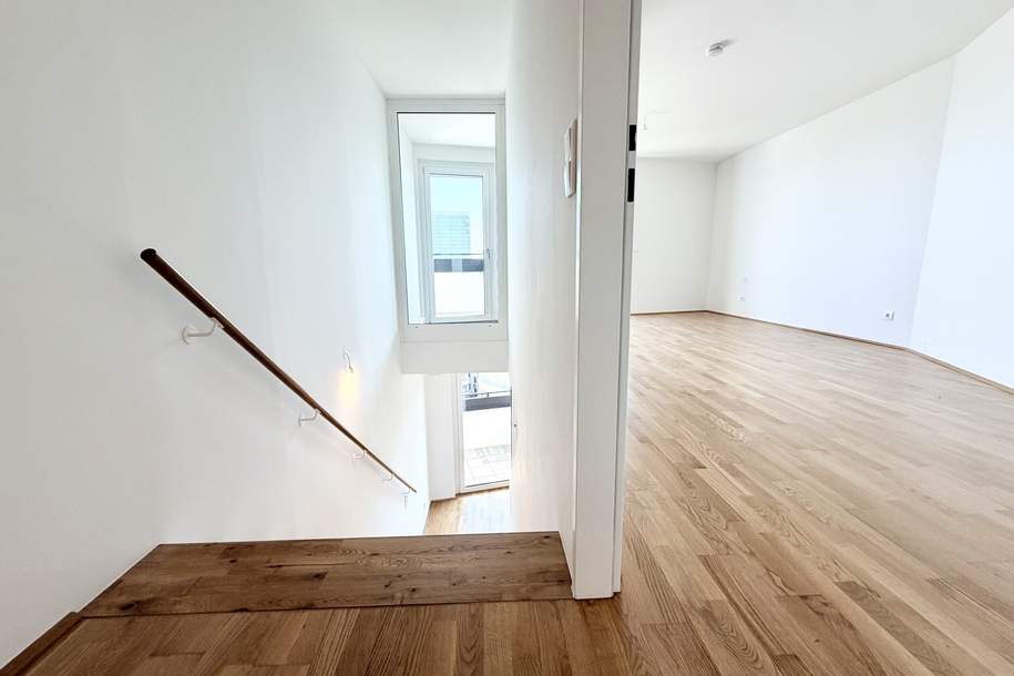 ERSTBEZUG am Hauptbahnhof: EXKLUSIVE DACHGESCHOSSWOHNUNG mit Dachgarten und wunderschönem Wienblick!, Wohnung-miete, 1.898,20,€, 1100 Wien 10., Favoriten
