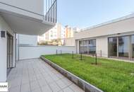 Eigengarten &amp; Terrasse inmitten der Stadt! 2 Zimmer Neubauwohnung ab Ende April beziehbar!