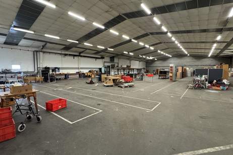Großzügige Lagerhalle (1.400 m²) mit 1.400 m² Freifläche in Langenzersdorf – Ideal für Logistik, Handwerk &amp; Gewerbe!, Gewerbeobjekt-miete, 11.240,84,€, 2103 Korneuburg