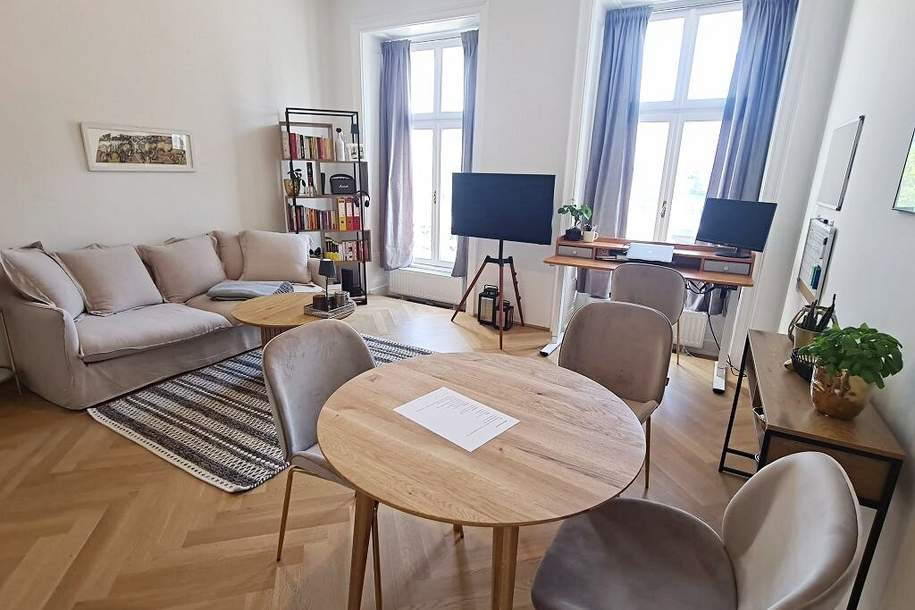 SALZTORGASSE, gepflegte 56 m2 Altbau, 2 Zimmer, Komplettküche, Duschbad, Parketten, Donaukanal, Wohnung-miete, 1.261,00,€, 1010 Wien 1., Innere Stadt