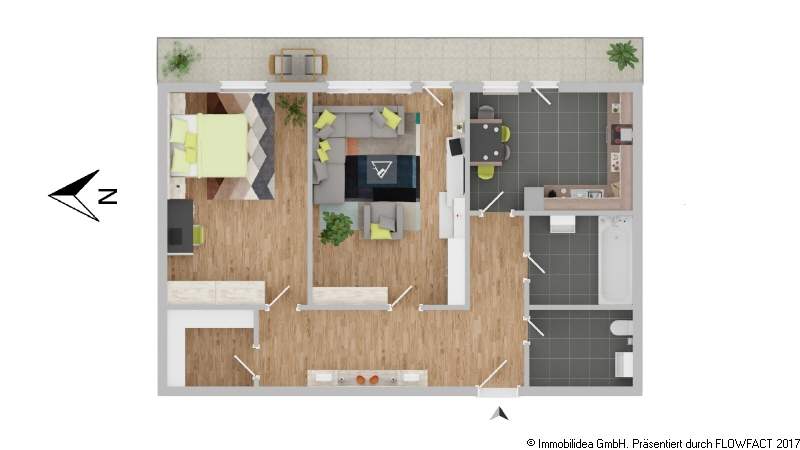 Gelegenheit: Großzügige 2-Zimmer-Wohnung in Stadtnähe (Neu-Rum) (#10439)