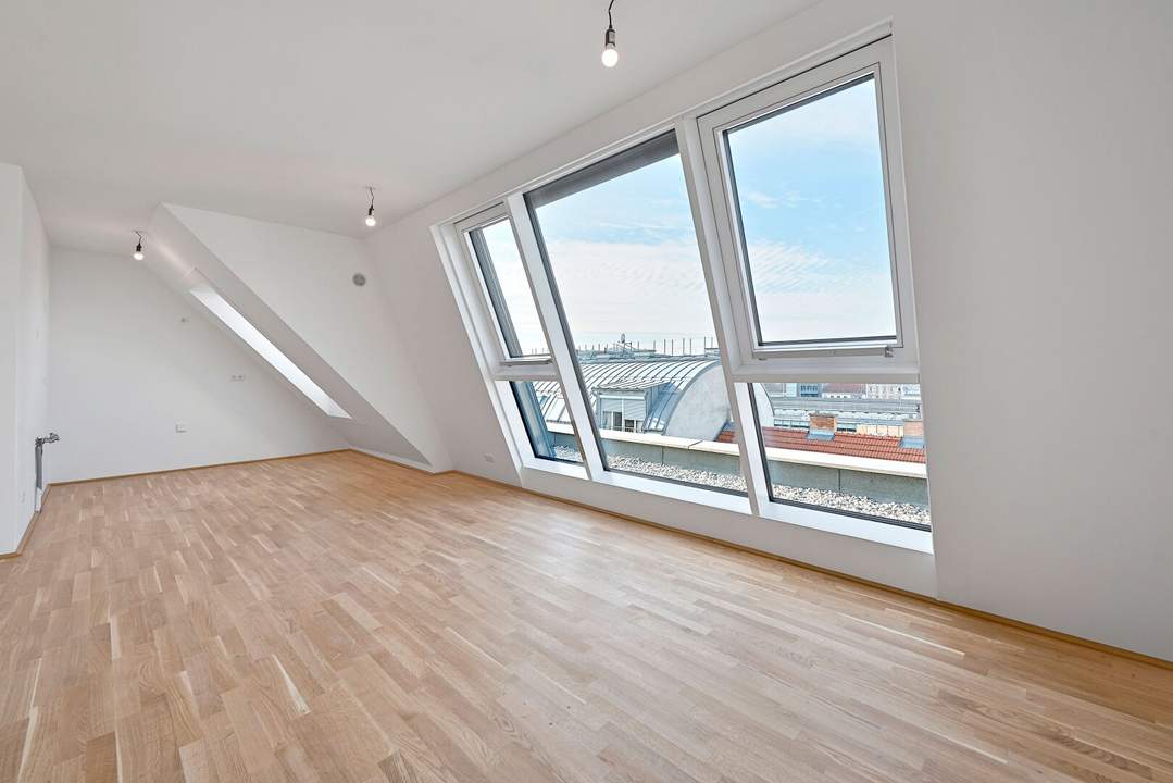 HOCH HINAUS >> großzügig Wohnen im 2. Dachgeschoss >> Dachterrasse mit Wien-Blick