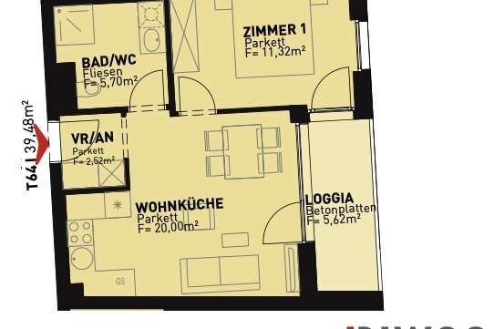 Erstbezug Alte Donau I Fertigstellung 08/26, Wohnung-kauf, 329.500,€, 1210 Wien 22., Donaustadt