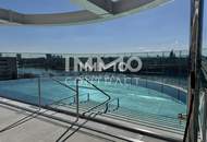 Möbliertes Apartment im 42. Stock mit Weitblick auf die Donau! Pool, Spa und Fitness inklusive!